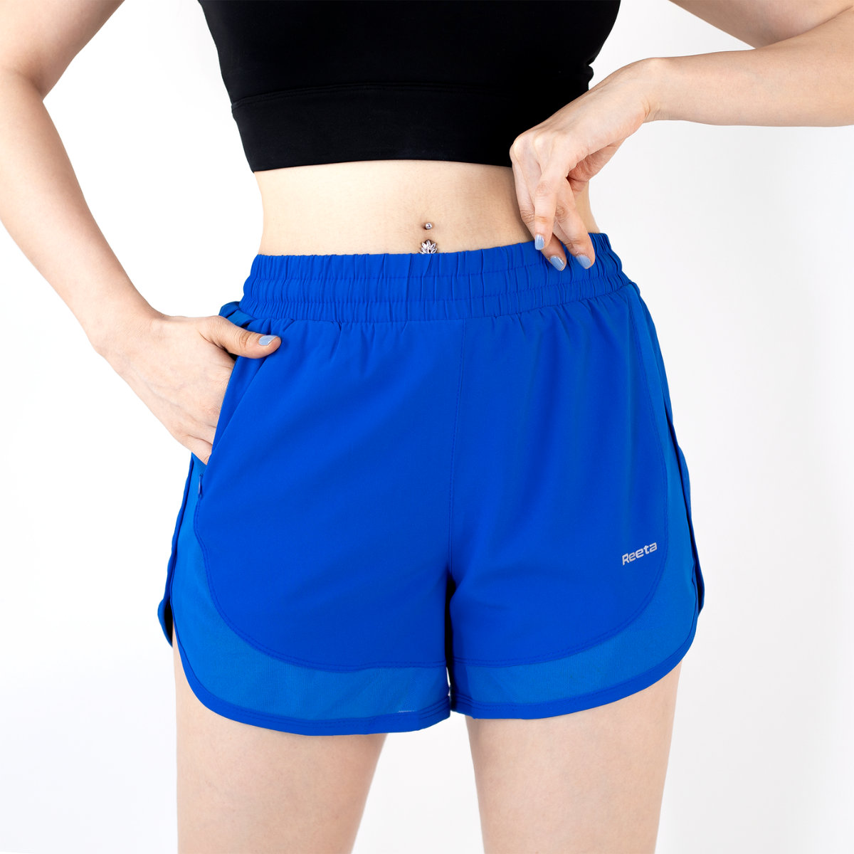 Quần Short Đùi Thể Thao Nữ Reeta 2 Lớp Co Giãn 4 Chiều Tập Gym - Yoga - Chạy Bộ - Aerobic Nhiều Màu - A2188