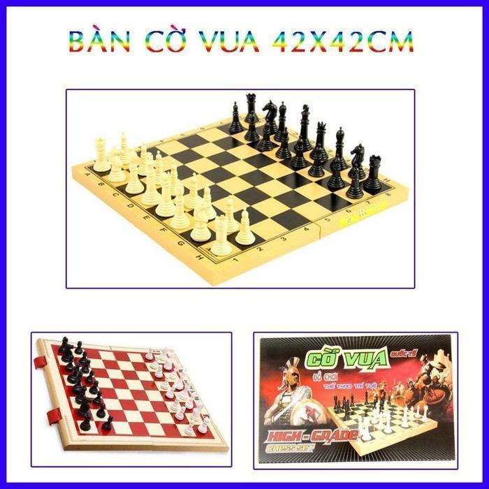 Bộ Cờ Vua Loại Lớn 42X42Cm Kèm Bàn Cờ Kiêm Hộp Đựng