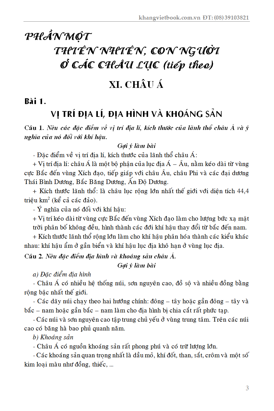 Bồi Dưỡng Học Sinh Giỏi Địa Lí 8