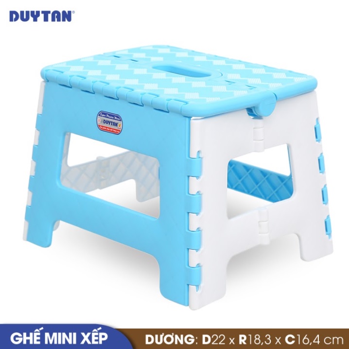 Ghế mini xếp nhựa Duy Tân (22 x 18.3 x 16.4 cm) - 05110 - Giao màu ngẫu nhiên - Hàng chính hãng