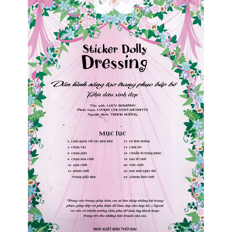 Sách Dán Hình Sáng Tạo Trang Phục Búp Bê - Phù Dâu Xinh Đẹp