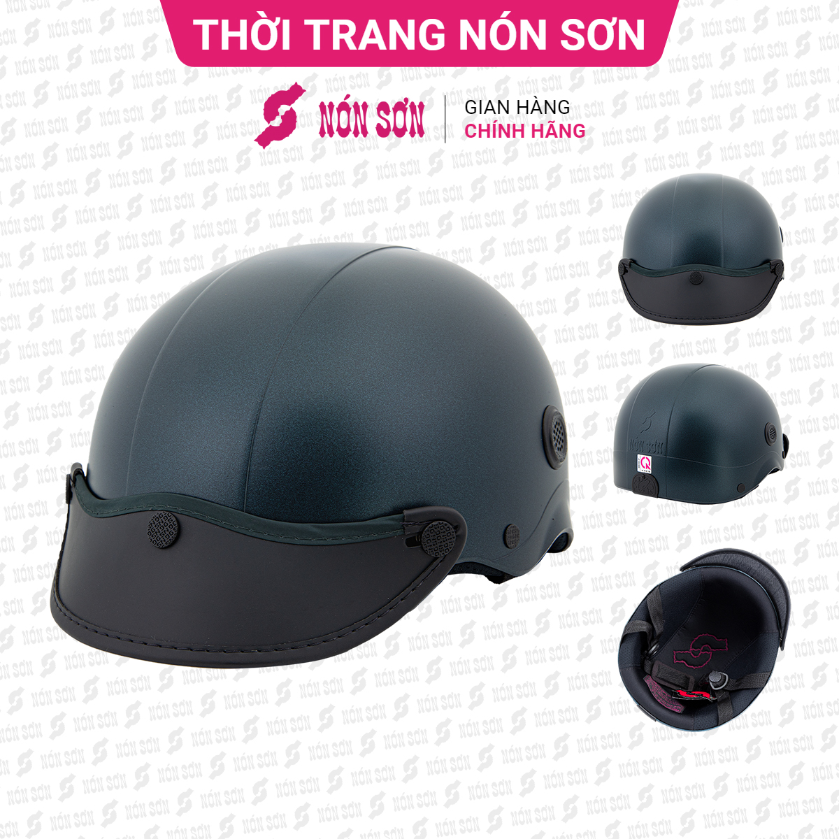 Mũ bảo hiểm nửa đầu lỗ thông gió chính hãng NÓN SƠN - TG-XH498