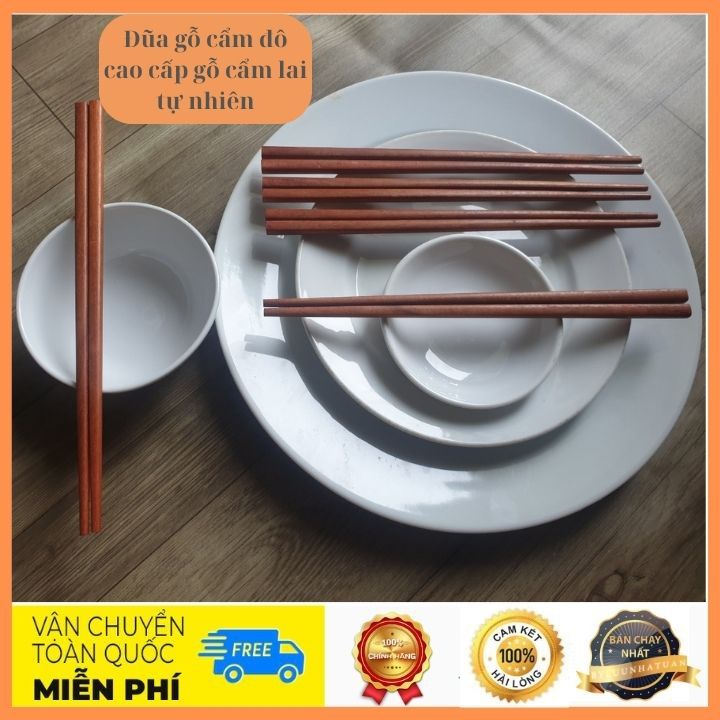 Đũa gỗ cẩm đô cao cấp loại 1 đũa làm từ Gỗ Cẩm Lai tự nhiên siêu đẹp sang trọng an toàn sức khoẻ