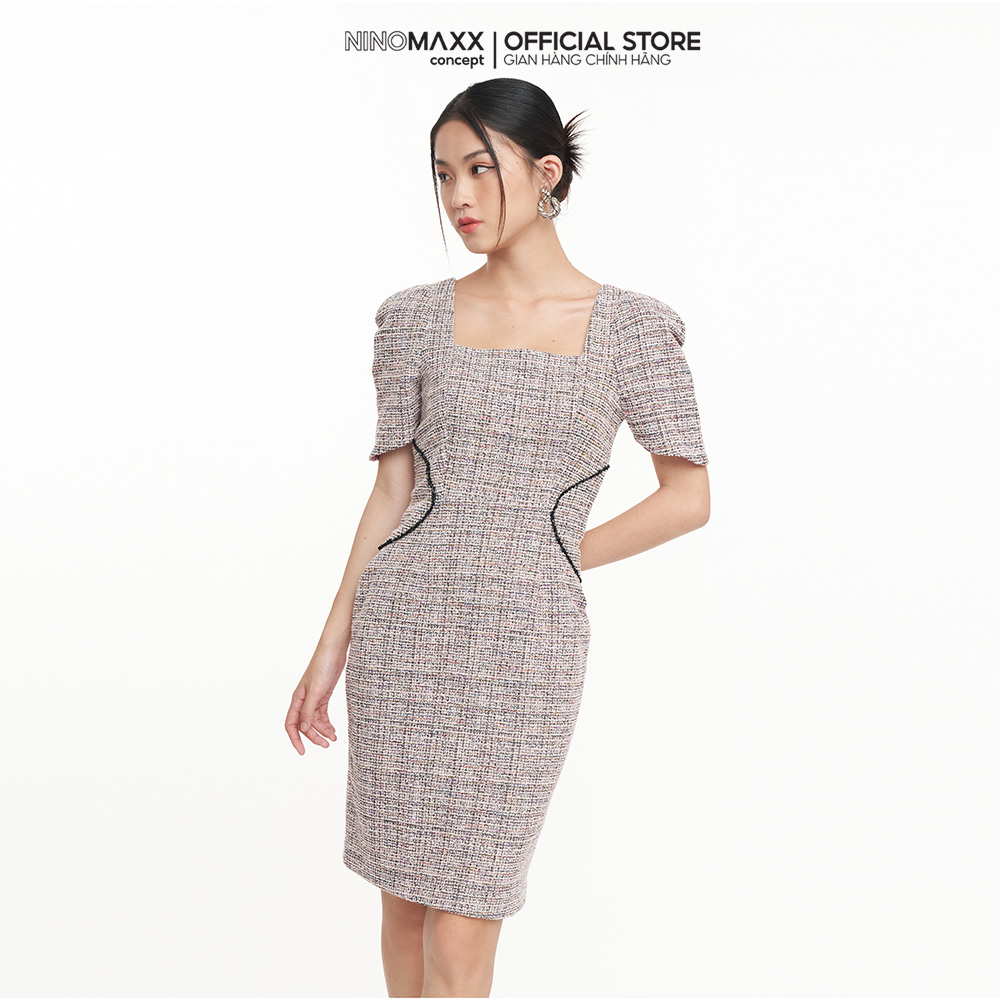 N&amp;M Đầm dạ Tweed Nữ Luxury 2209010
