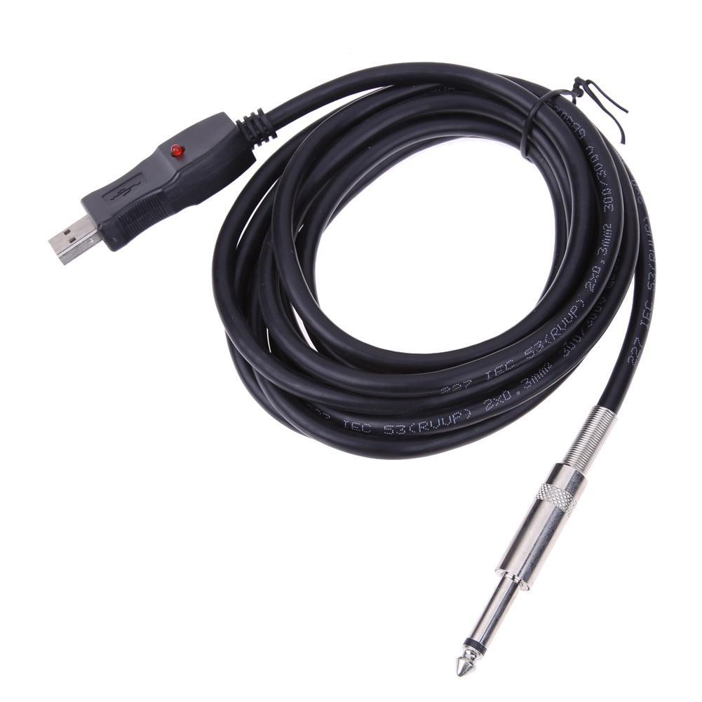 Dây Cáp Kết Nối Đàn Guitar Bass 1 / 4 "6.3mm Sang USB