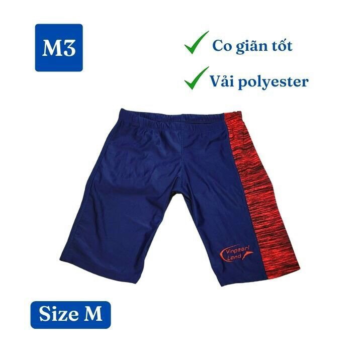 Quần bơi nam lửng từ 35-60kg - chất vải polyester - đồ bơi trẻ em size đại
