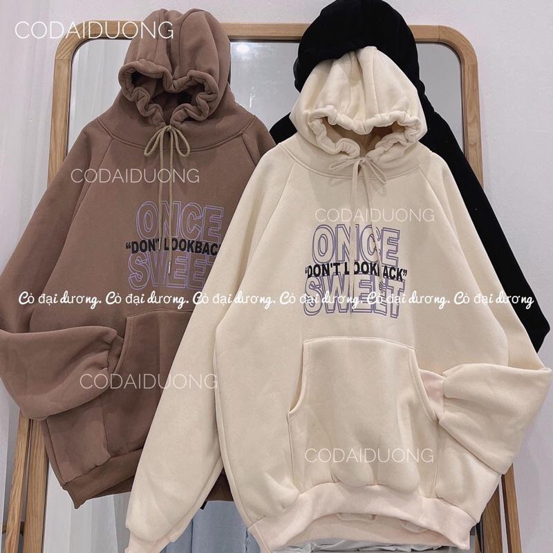 áo nỉ hoodie ONCE - xám tro,freesize dưới 65kg