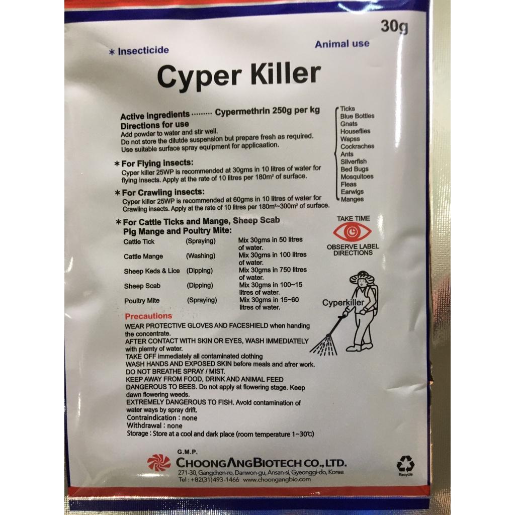 Thuốc diệt côn trùng nhà yến Cyper Killer 30G thay Solfac