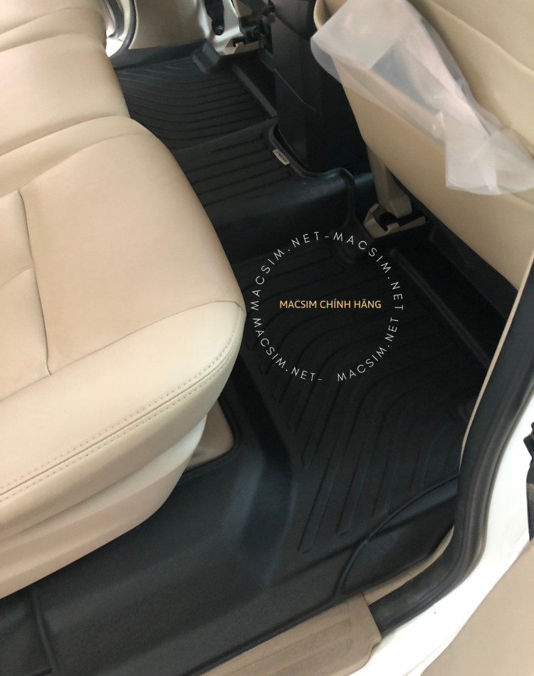 Thảm lót sàn xe ô tô Isuzu MUX 2015-2020 Nhãn hiệu Macsim chất liệu nhựa TPE  màu đen