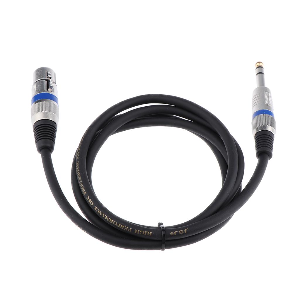 Premium 6.35mm Male to XLR Female Audio Cable for Speaker AMP 150cm