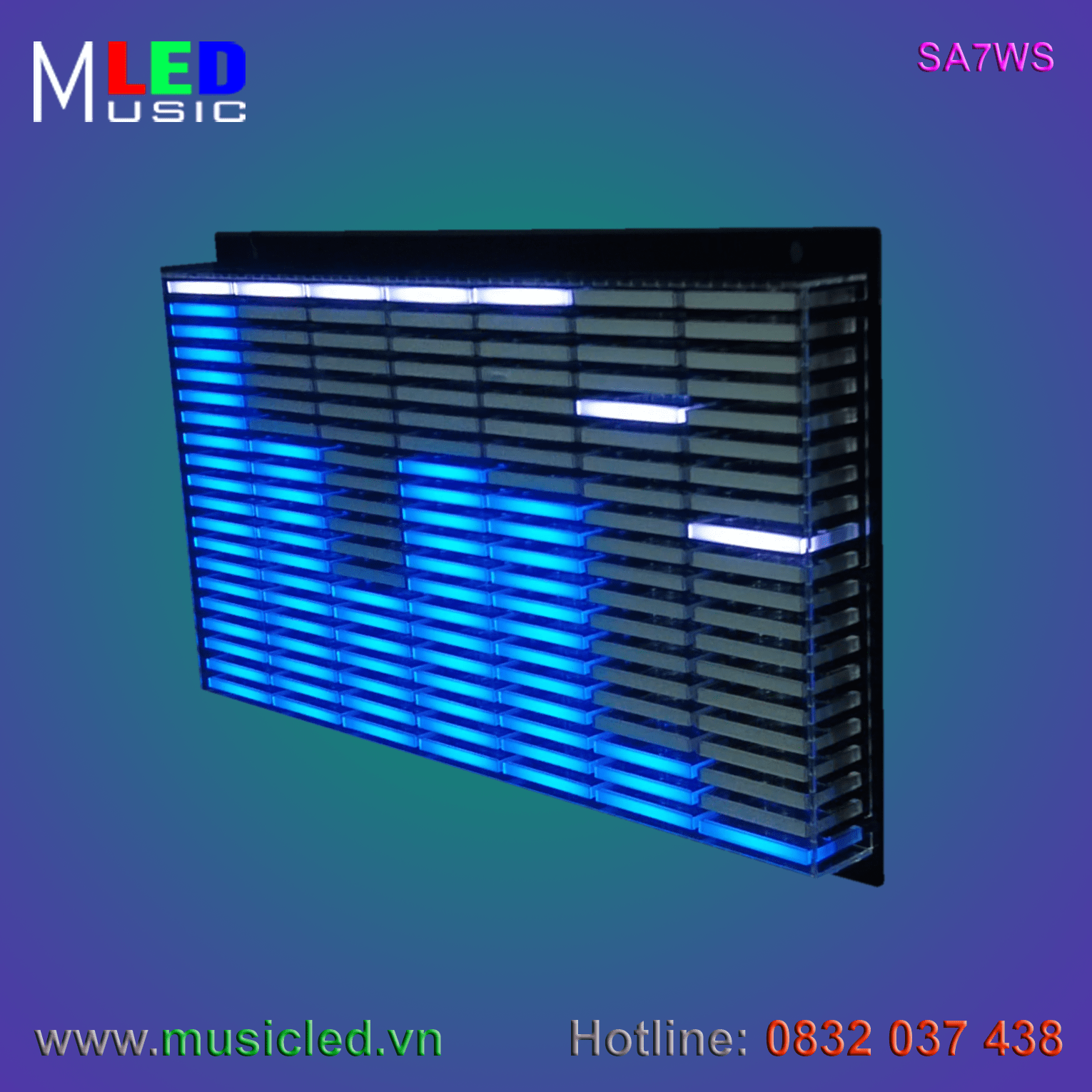 Dàn đèn Music LED nháy theo tần số nhạc 7 cột treo tường