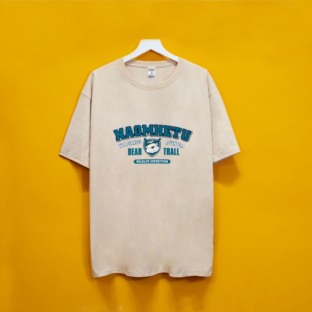 Áo thun tay lỡ NAOMHETU Hogoto shop , Áo thun unisex nam nữ from rộng oversize chất liệu cotton