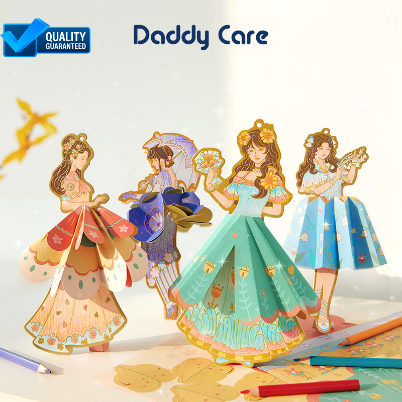 Đồ Chơi Cho Bé Gái Thẻ tô màu giấy thủ công Mideer Paper Craft Coloring