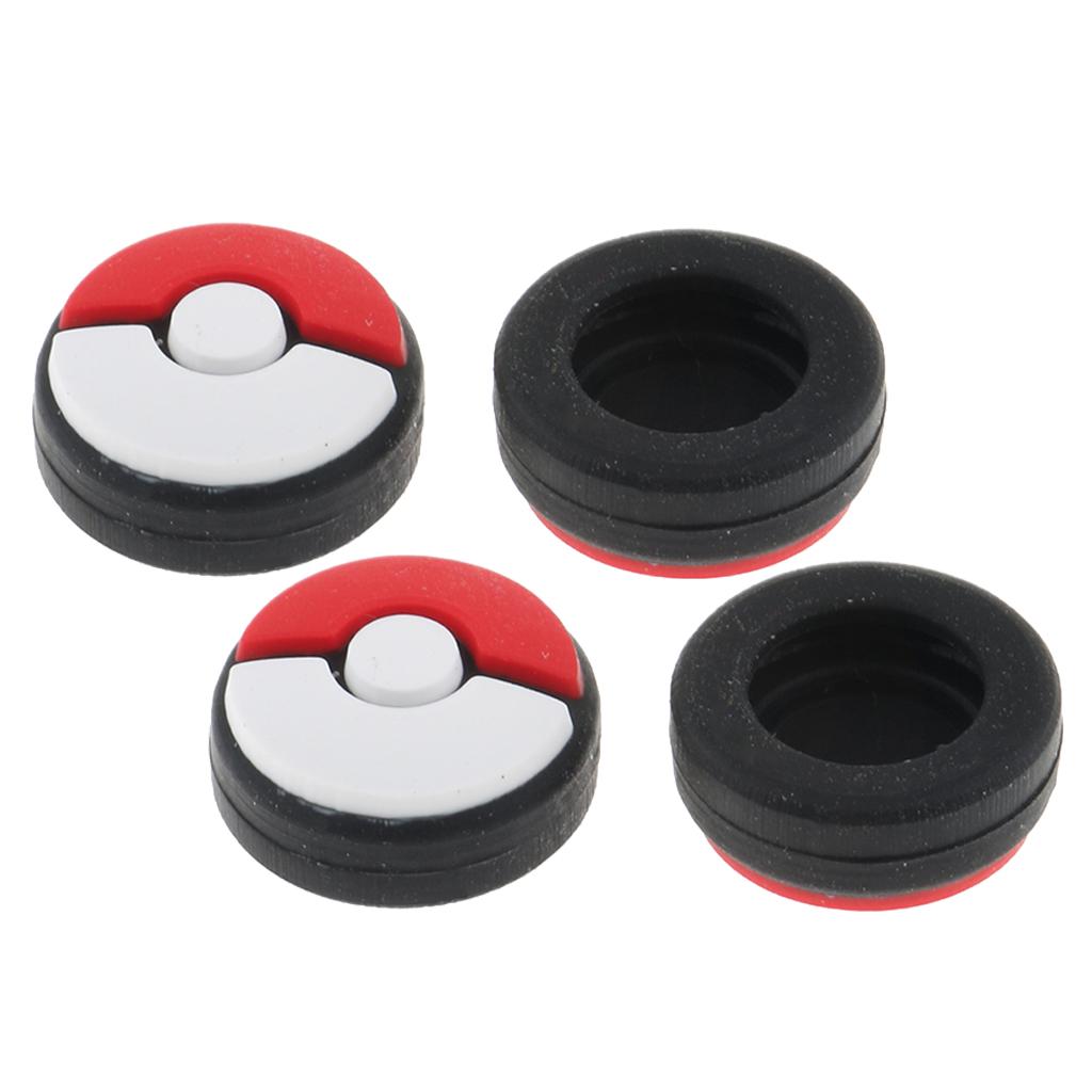 Sunnimix Cho Nintendo Switch Joycon Pokeball Plus Ngón Tay Cái Cầm Joystick Ốp Nắp 4