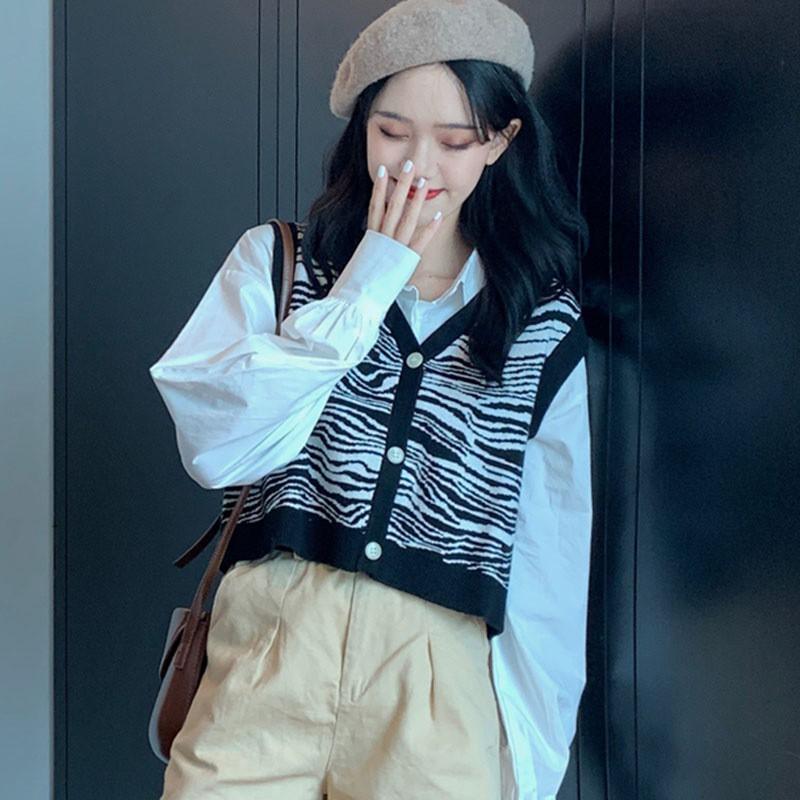 Áo sát nách cardigan cổ chữ V trẻ trung cho nữ