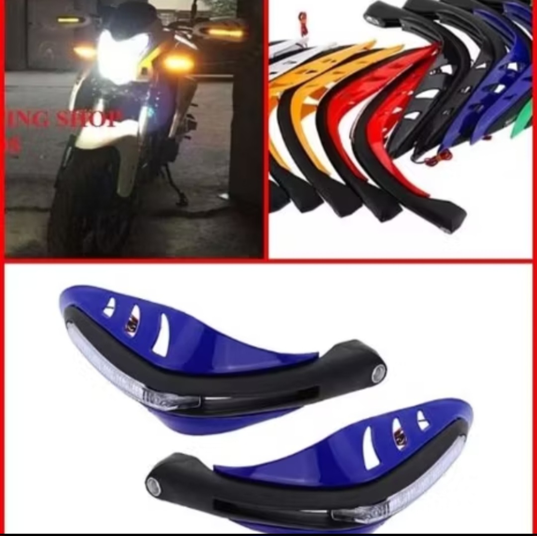 BỘ 2 GÙ CHỐNG ĐỔ BẢO VỆ TAY LÁI XE MÁY CÓ ĐÈN LED CỰC ĐẸP