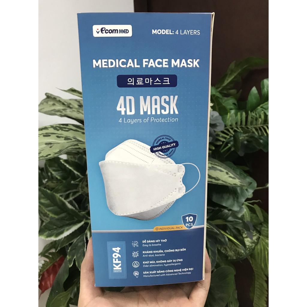 Khẩu Trang Y Tế 4D KF94 EcomMed Combo 3 Hộp