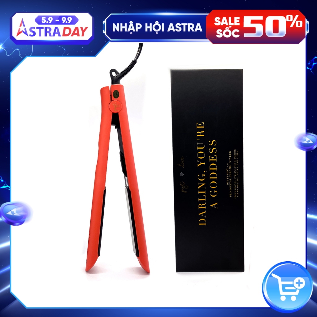 Máy Duỗi Tóc Nhiệt Hồng Ngoại Xa Kỹ Thuật Số PYT Ion Fusion 2.0 - Sứ Bọc Tourmaline - Nút bấm
