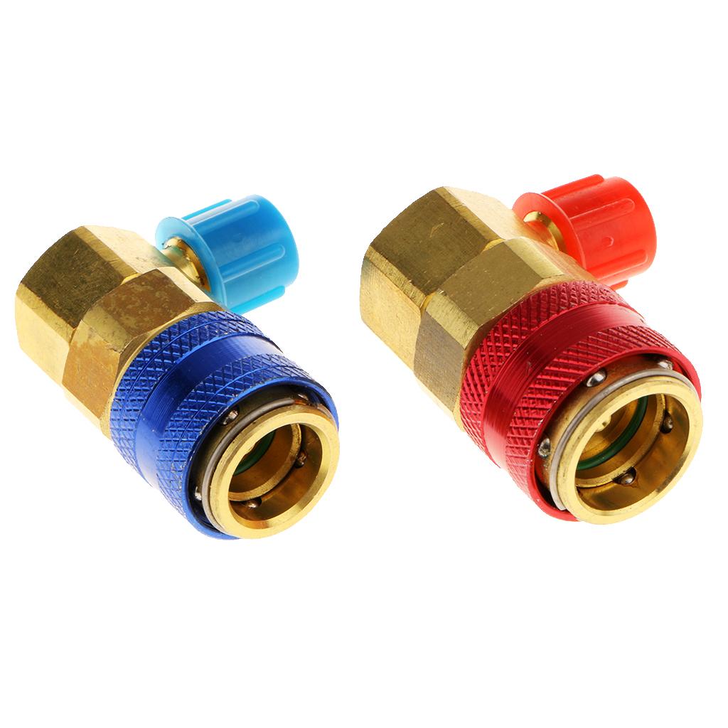 Cặp HVAC 1/4 R134a Hi Không Khí Thấp Điều Kiện Đầu Nối Nhanh Adaptors Khớp Nối Bộ