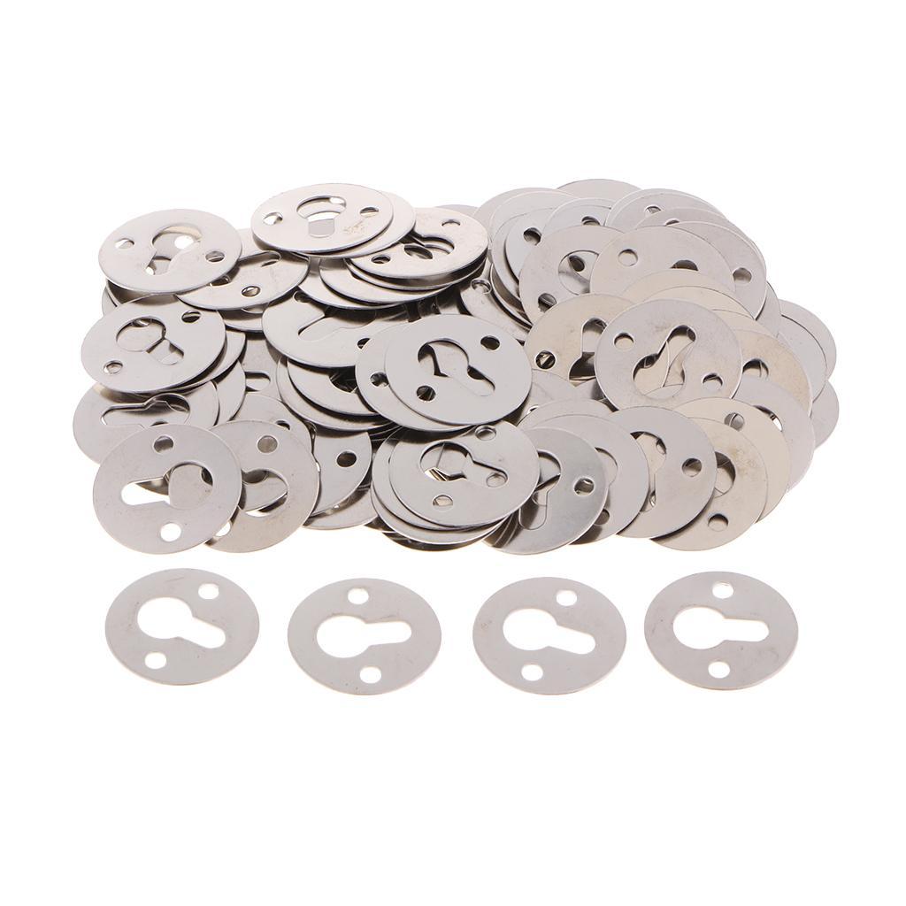 100Pcs Round Keyhole Hangers Fasteners Hanging Hardware for Picture Frame 23mm