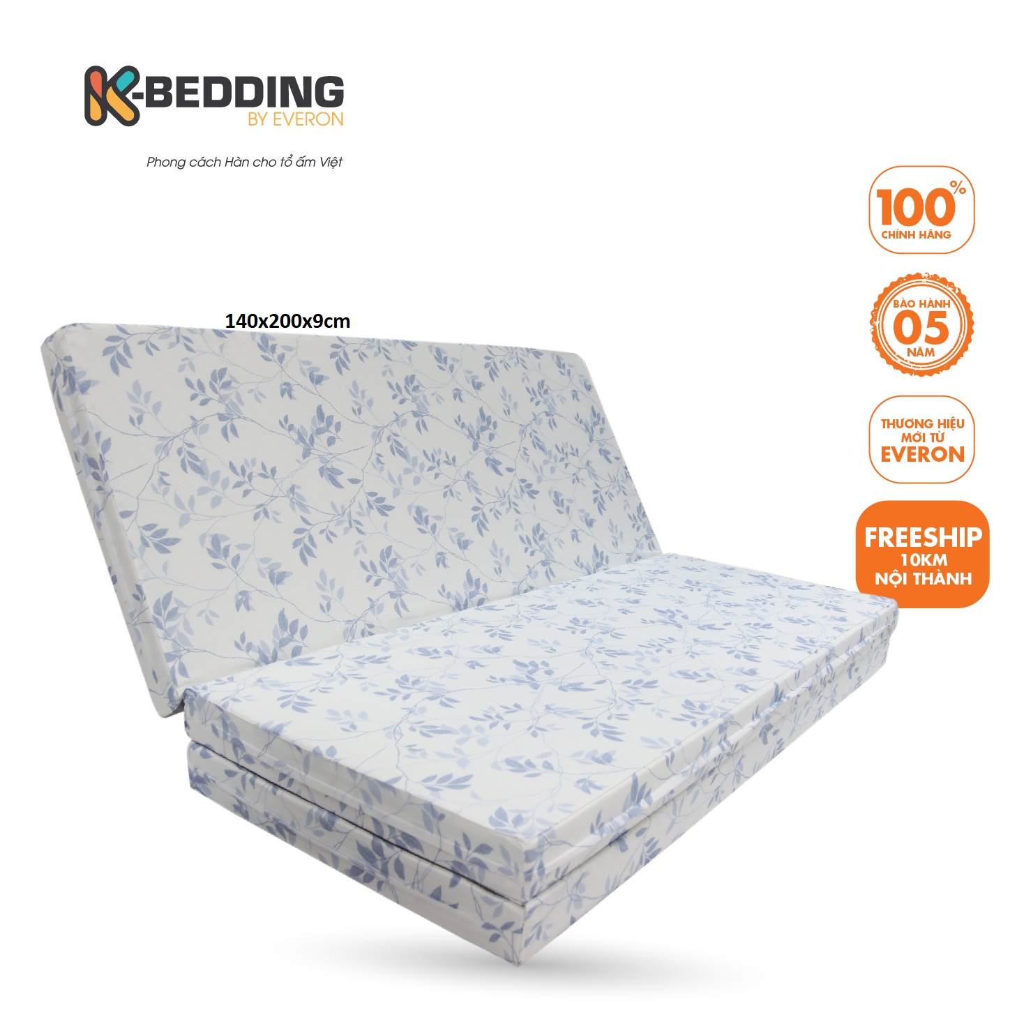 Nệm Bông Ép K-Bedding MTP 120x198x9cm (Giao màu ngẫu nhiên)