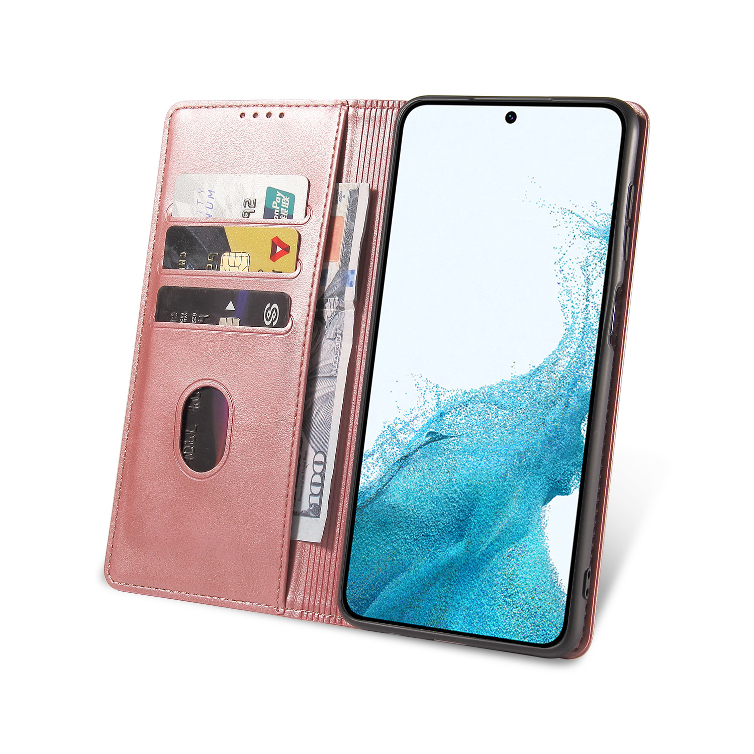 Bao da ốp lưng dành cho Samsung A14 4G, A14 5G, A04, A04s, A24, A34 5G, A54 5G, A05, A05s, M14 5G, M34, M54 dạng ví cao cấp, kiểu dáng thời trang có ngăn đựng thẻ tiện lợi