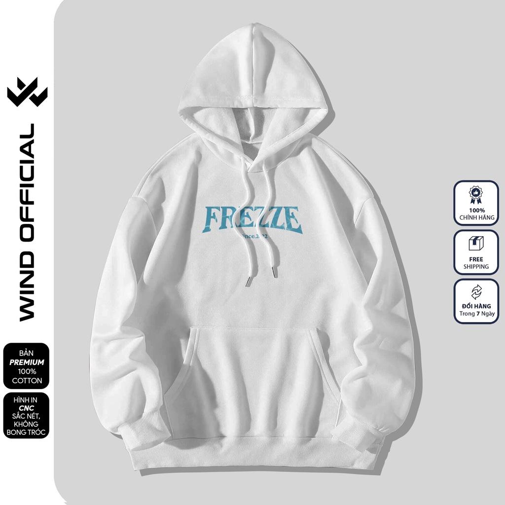 Áo hoodie unisex form rộng WIND bản Premium nỉ ngoại ICE nam nữ oversize ulzzang