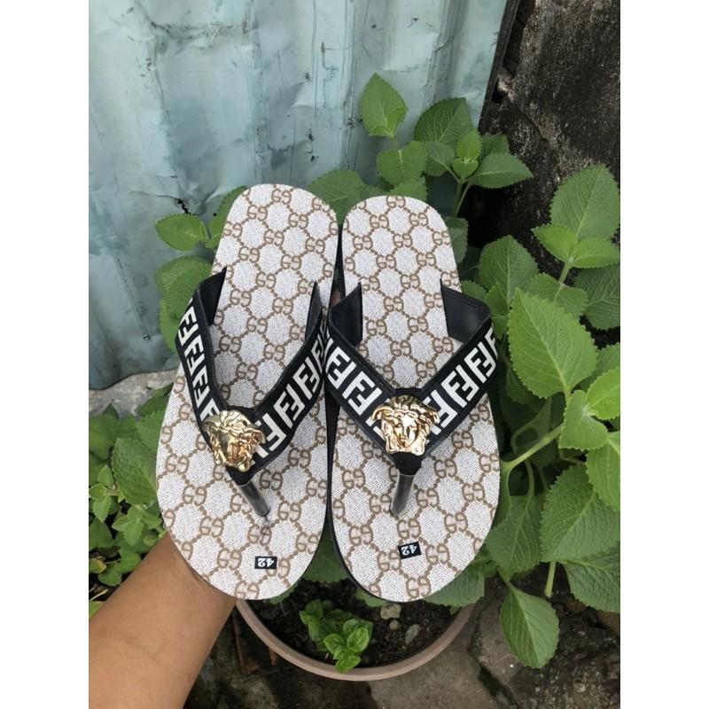 dép cặp nam nữ sandal đồng nai ( đế màu kem mờ gg quai F ) size từ 35 nữ đến 43 nam size khác nhắn tin chọn thêm