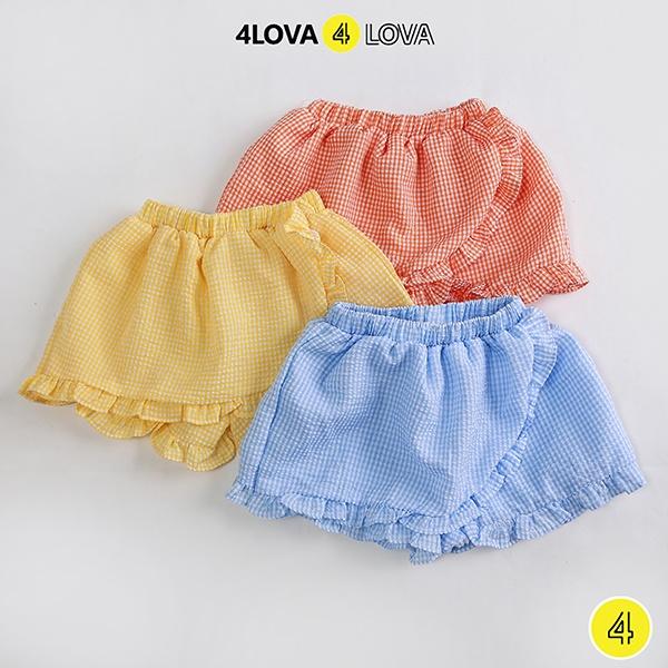 Hình ảnh Chân váy bé gái 4LOVA chất thô cotton mềm mát hoạt tiết hoa nhí đáng yêu hàng chính hãng