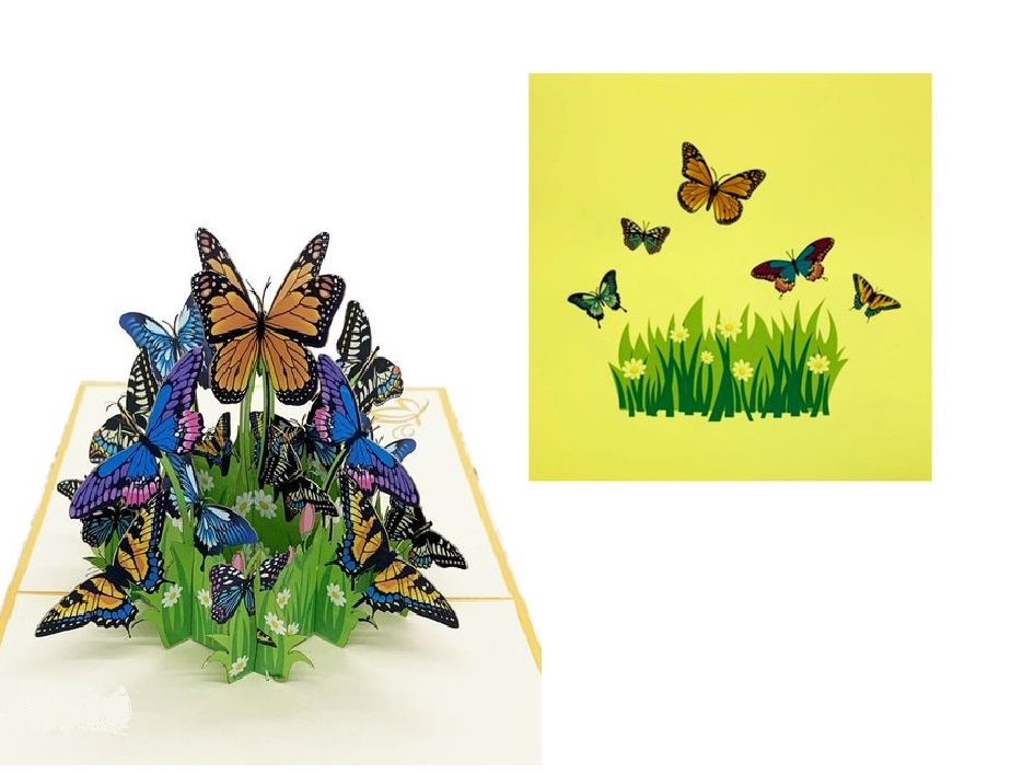 A03 -  Thiệp 3D Đàn Bươm Bướm Bay – Pop Up Card Viethands Giftshop