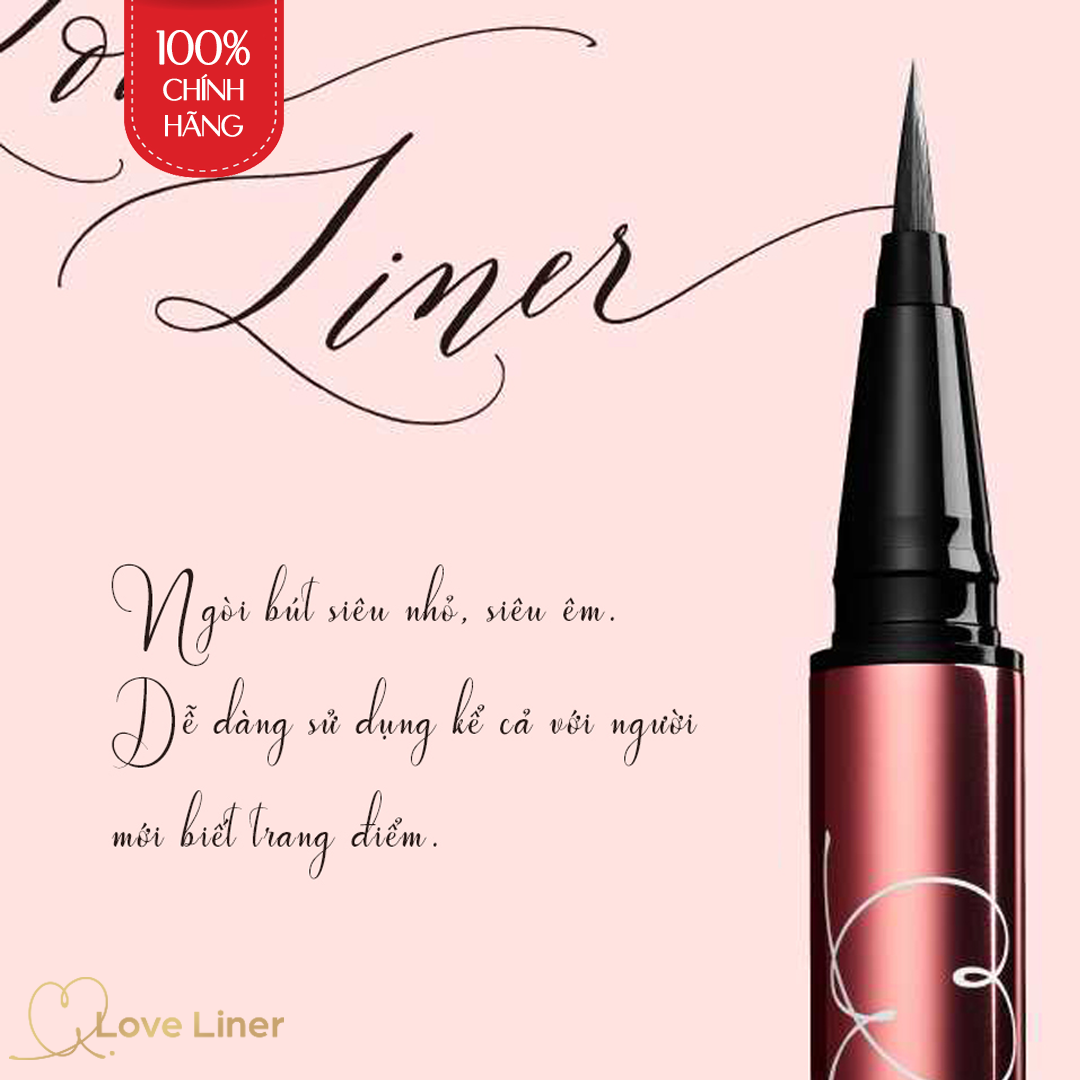 Bút Kẻ Viền Mắt Nhật Bản Không Thấm Nước, Bền Màu, Lâu Trôi Love Liner Liquid Black Màu Đen