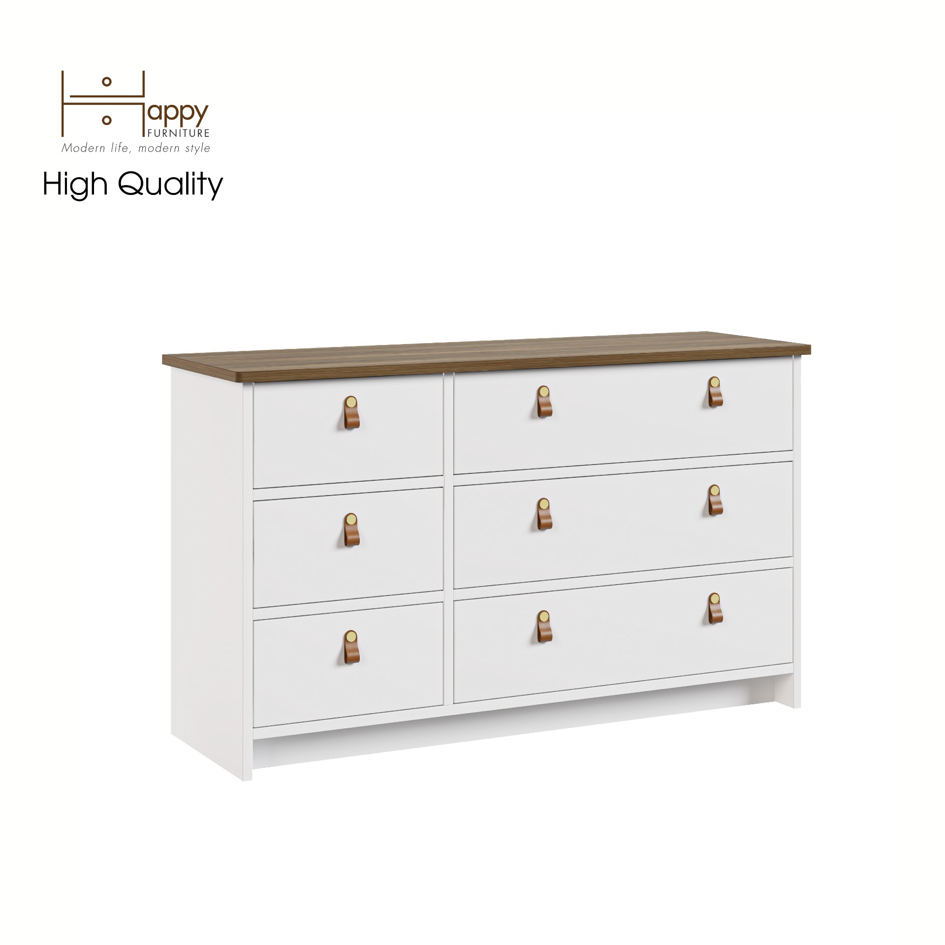 [Happy Home Furniture] NOMIA , Tủ lưu trữ 3 tầng - 6 ngăn kéo , 108cm x 35cm x 64cm ( DxRxC), THK_066