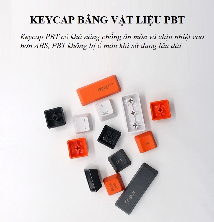 Keycap thay thế cho bàn phím cơ 108 phím PBT104 - Hàng Nhập Khẩu