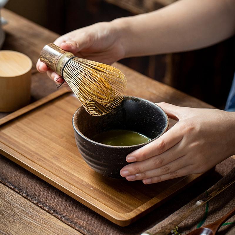 Trà Matcha Trà Gốm Bát Trà Tre Cạp Matcha Đánh Teaware Bộ