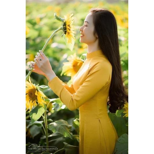 Áo dài trơn lụa tây thi