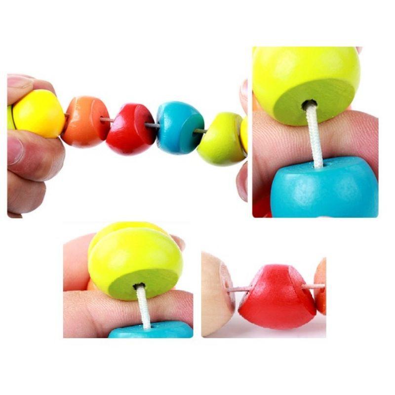 Đồ chơi con sâu gỗ uốn dẻo cho bé