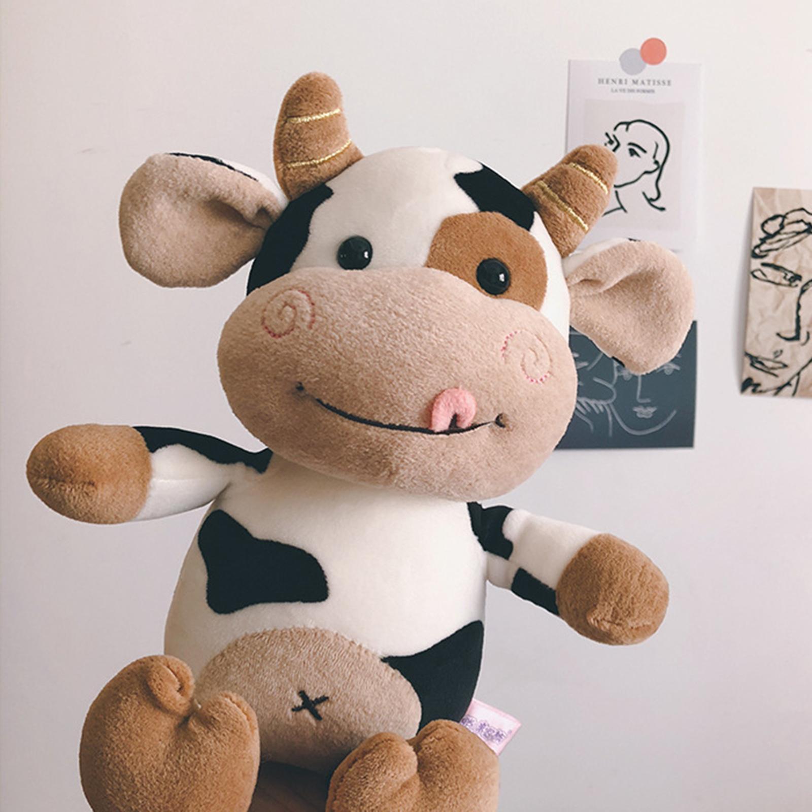 Plush Cow Toy Lovely Lifelike Soft for Home Decoration Birthday Gifts Girls