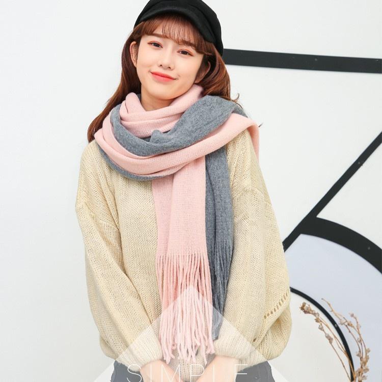 Khăn Chất Len Dạ Cashmere Pha Màu Style Hàn Quốc Dành Cho Cả Nam Và Nữ