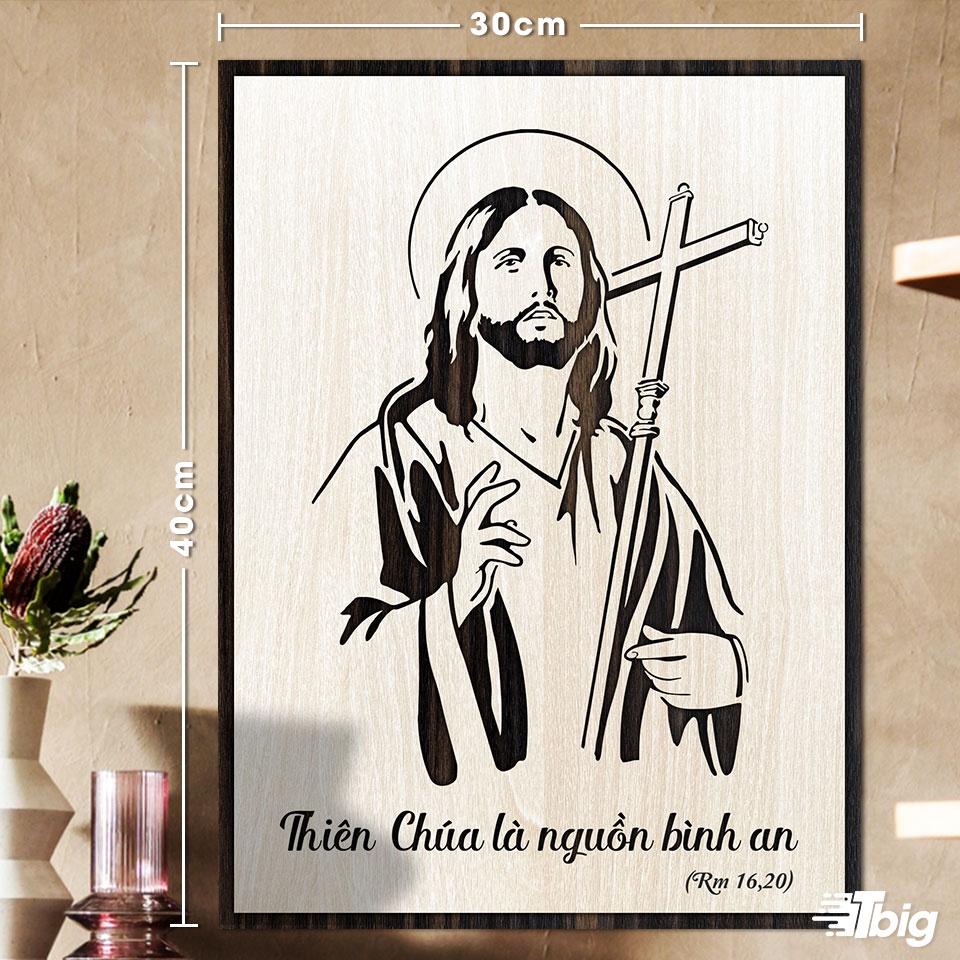 Tranh công giáo TBIG-CG006: Thiên Chúa là nguồn bình an 30x40cm