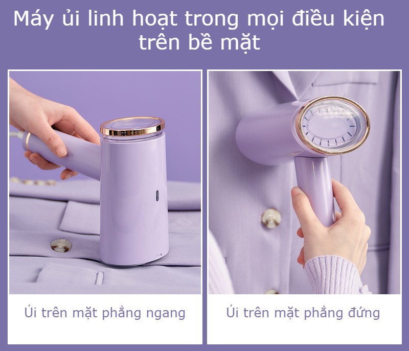 Bàn là hơi nước cầm tay cao cấp Chigo - Máy là hơi nước cầm tay công suất lớn 1200W - Bàn ủi hơi nước thông minh, gấp gọn tiết kiệm không gian, bình nước tháo rời -tặng kèm đầu chuyển đổi