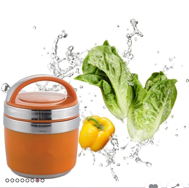 Cặp lồng giữ nhiệt quai viền nhựa và i nốc 2 cỡ 1,3 lít 1,5 lít