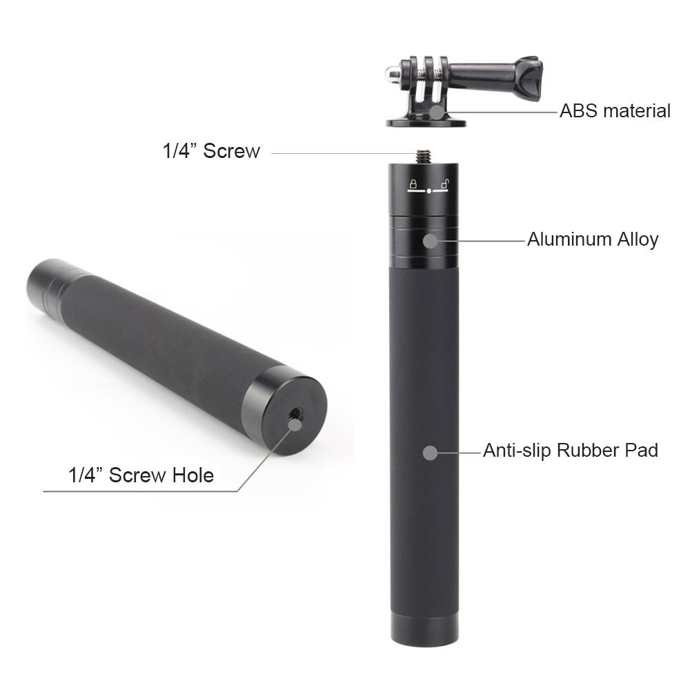 Gậy chụp ảnh tự sướng bằng nhôm hợp kim Max. 760mm chiều dài có thể mở rộng 1/4 inch