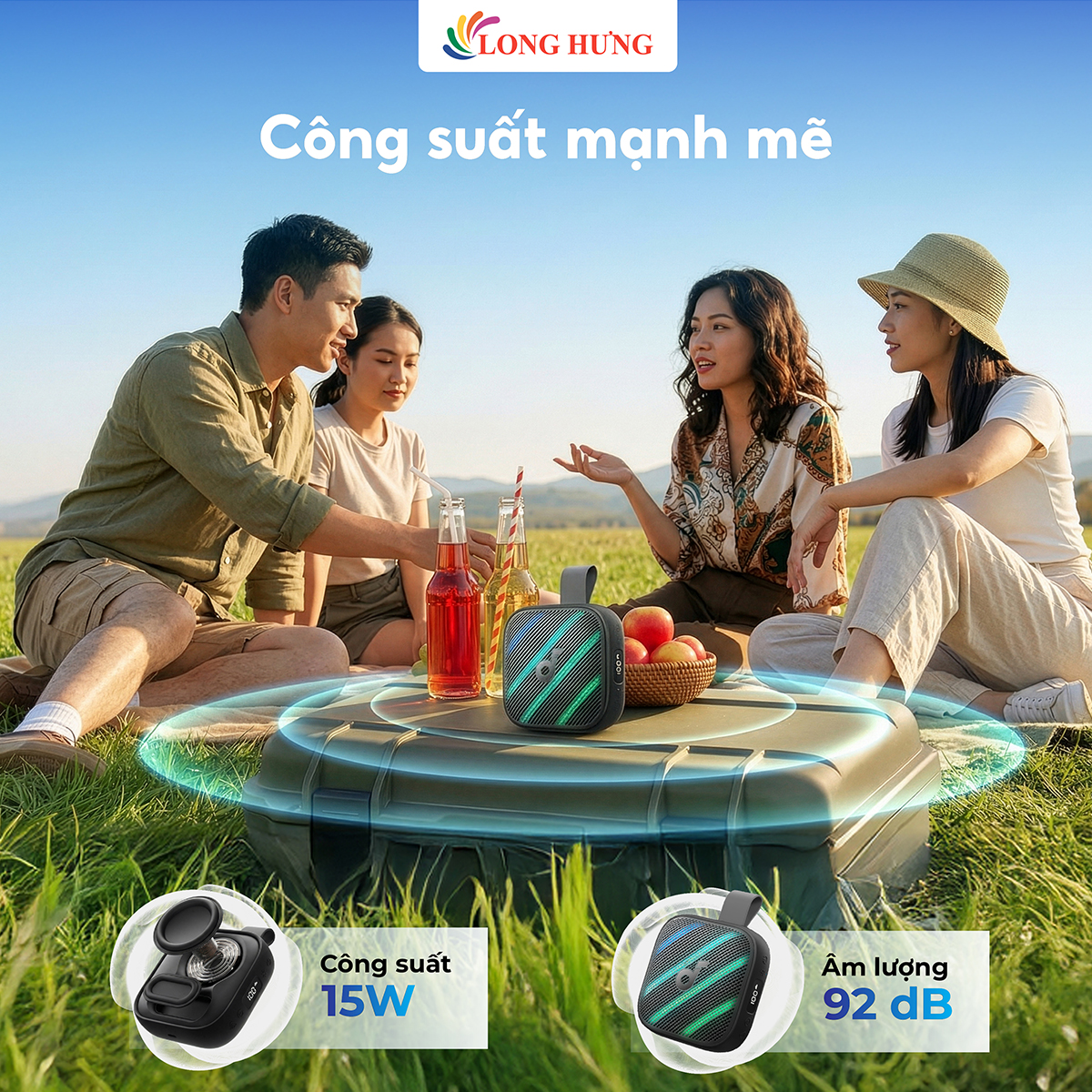 Loa Bluetooth Anker Soundcore Boom Go 3i D5103 - Hàng chính hãng