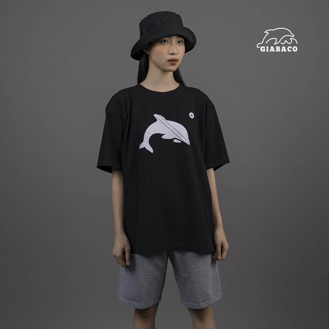 BLACK T-SHIRT Dolphin-GIABACO