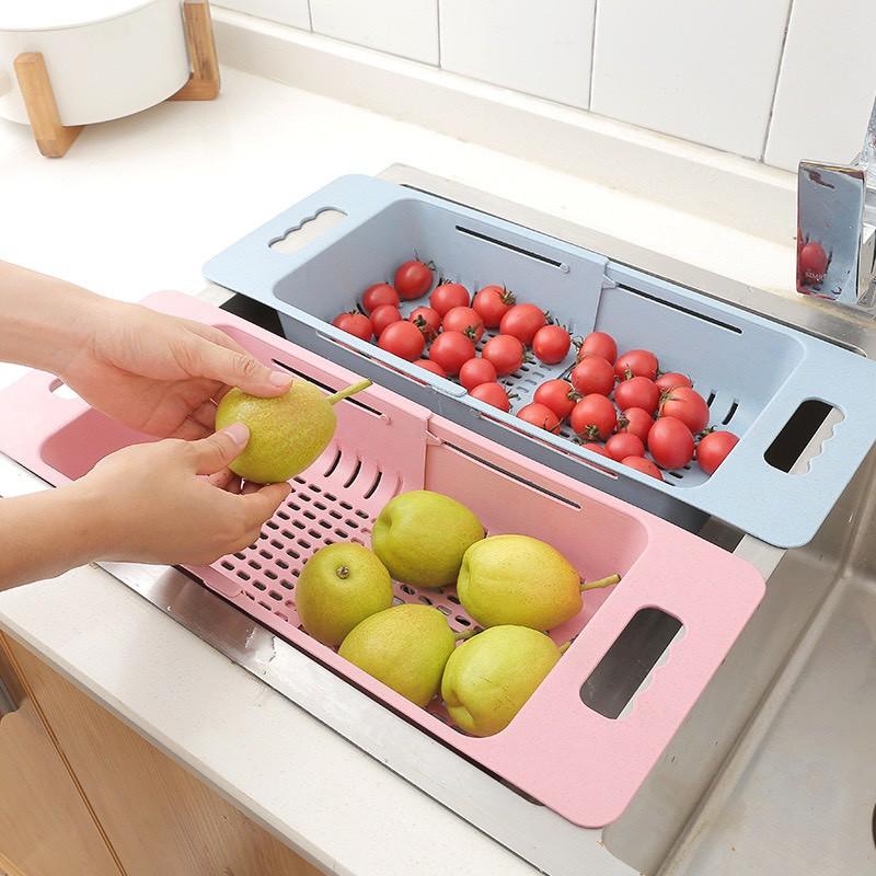 Rổ Gác Bồn Rửa Chén Điều Chỉnh Kích Thước Tiện Dụng
