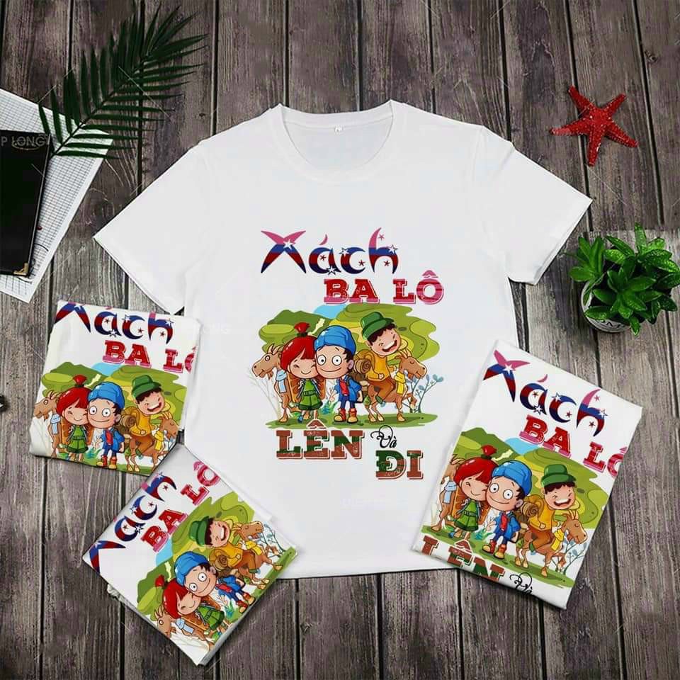 ÁO THUN IN CHỮ XÁCH BALO LÊN VÀ ĐI