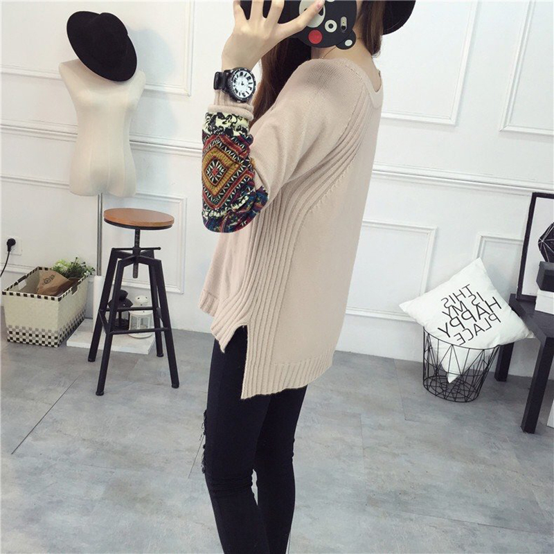 Áo len nữ xẻ tà len mềm mại phong cách Hàn Quốc