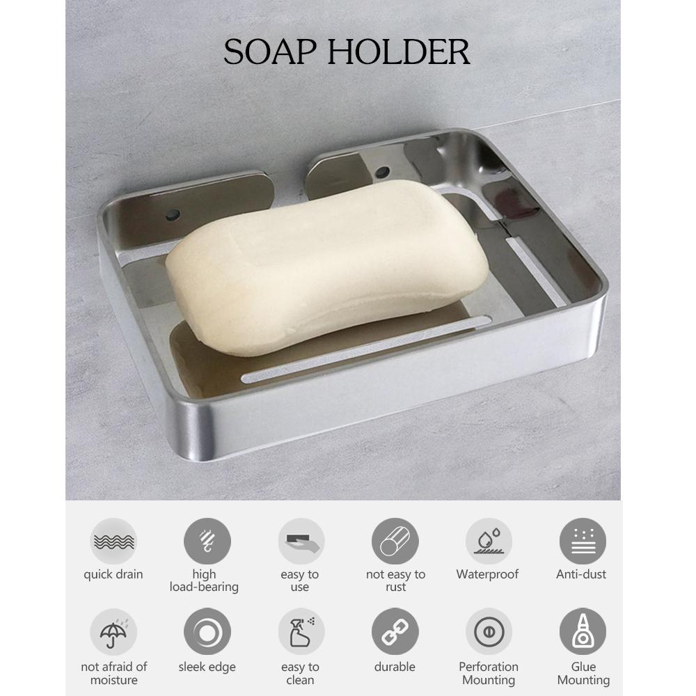 Giá đỡ cục xà phòng bằng thép không gỉ, siêu bền