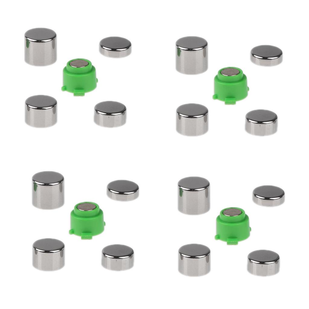 20pcs Set Replacement Metal Bumper Grips Button ThumbStick For PS4 Series