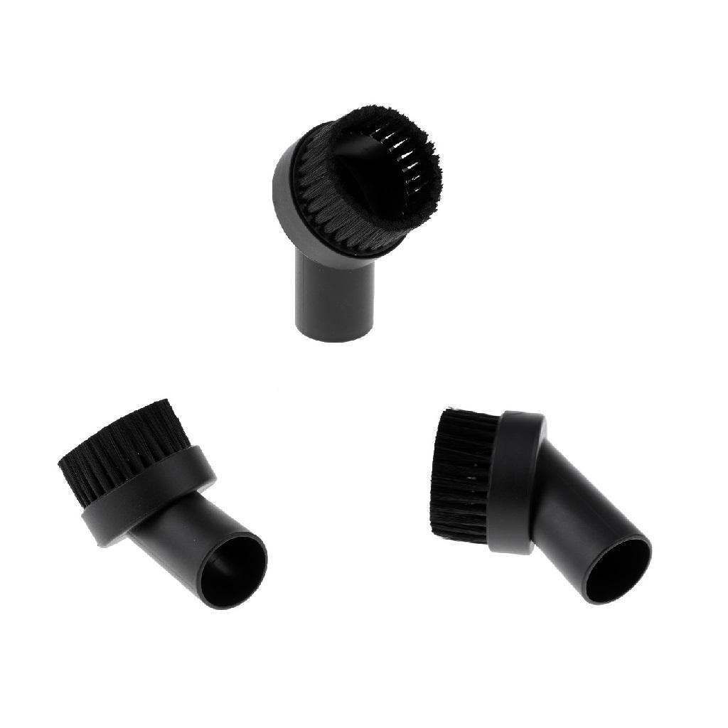 3 Pcs 32mm/1.25" Dia. Round Vacuum Bristle Brush Dust Brush Short